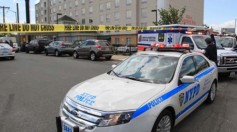 Полиция у отеля Hilton Garden Inn