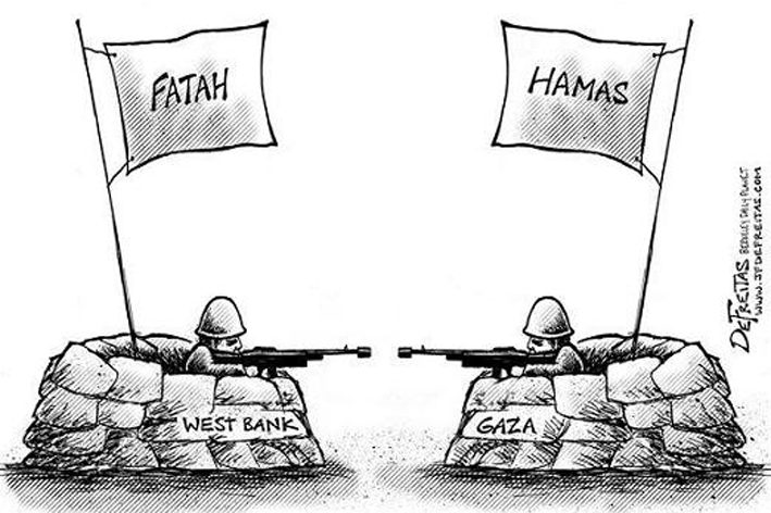 Hamas, Fatah battle for control of Palestine.