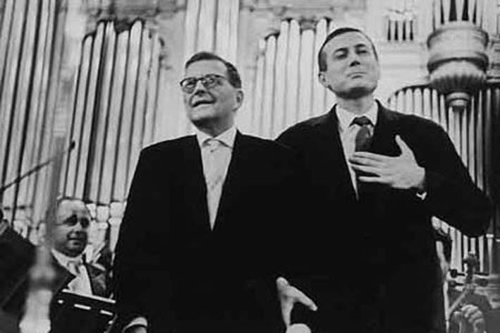 Дмитрий Шостакович и Евгений Евтушенко  на премьере Тринадцатой симфонии 