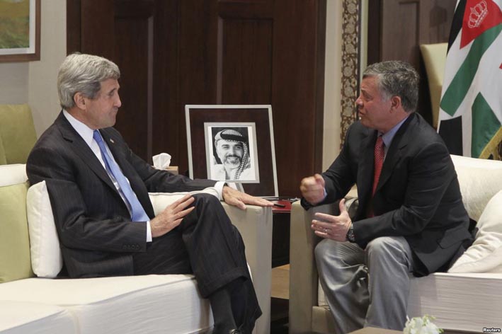 Госсекретарь США Джон Керри и король Иордании Абдалла. Амман, Иордания. 27 июня 2013 г.