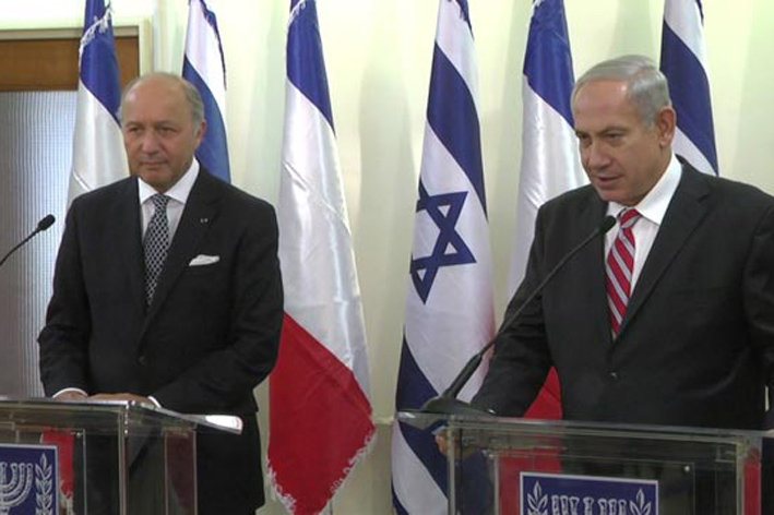 Биньямин Нетаниягу и Лоран Фабиус. Израильский премьер тоже говорил с Фабиусом о ситуации в Сирии и о ее влиянии на события в регионе