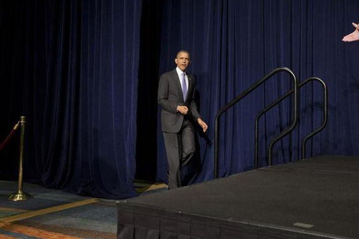 Барак Обама на конференции законодателей-демократов в Кембридже