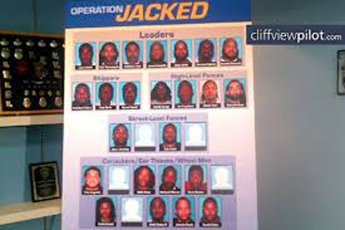 «Доска почета» участников банды угонщиков в прокуратуре Нью-Джерси