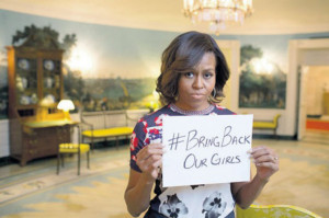 Мишель Обама вступила в борьбу с «Боко харам» и поддержала нигерийское движение «Верните наших девочек». Фото с сайта www.twitter.com/FLOTUS 