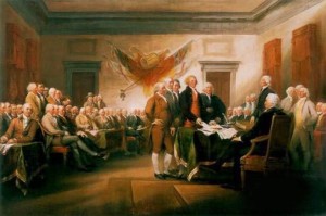 Дж. Трамбл. Подписание Декларации независимости США