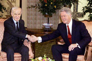 Хафез Асад и Билл Клинтон