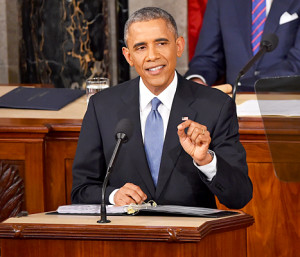 20 января Обама отчитался перед Конгрессом о положении дел в стране