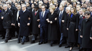 Главы государств и правительств на Марше единства 11 января в Париже