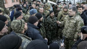Встреча Порошенко с военными, прибывшими из Дебальцева