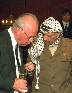 Ицхак Рабин и Ясир Арафат