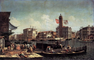 Микеле Мариески. Вид из дворца Лабиа на Большой канал и вход в Каннареджо