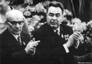 Владислав Гомулка и Леонид Брежнев, 1967 год
