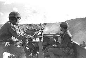 Израильские солдаты на южном фронте, 1969 год