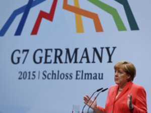 Ангела Меркель на саммите «Большой семерки»