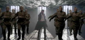 Кадр из клипа Олега Газманова  на песню «Вперед, Россия!»