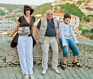 Михаил Жванецкий с женой Натальей и сыном Митей на отдыхе в Италии