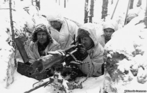 Финский пулеметный расчет во время "зимней войны" с СССР (1939-40)