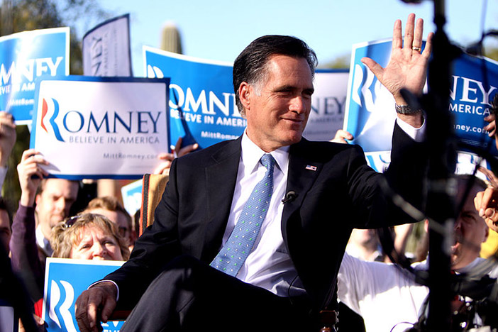 Митт Ромни во время предвыборной кампании 2012 года