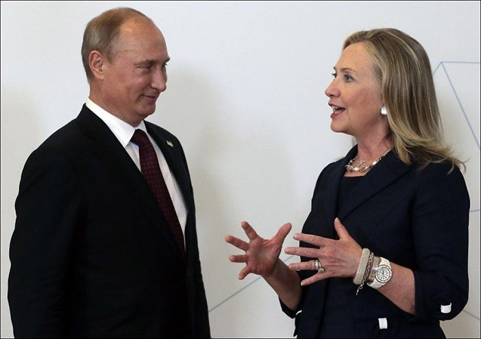 Владимир Путин и Хиллари Клинтон, 2012 год