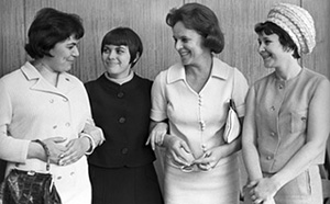 Майя Кристалинская, Мирей Матье, Гелена Великанова и Тамара Миансарова в Кремлевском Дворце съездов, 1967 год 