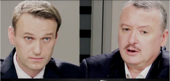 Алексей Навальный и Игорь Стрелков на дебатах