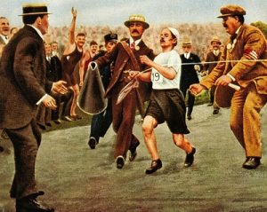 Финиш Дорандо Пьетри на Олимпийских играх в Лондоне, 1908 г. Фото: yandex.ru