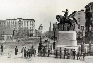 Union Square. Памятник Вашингтону, 1870. Фото: ruwiki.press 