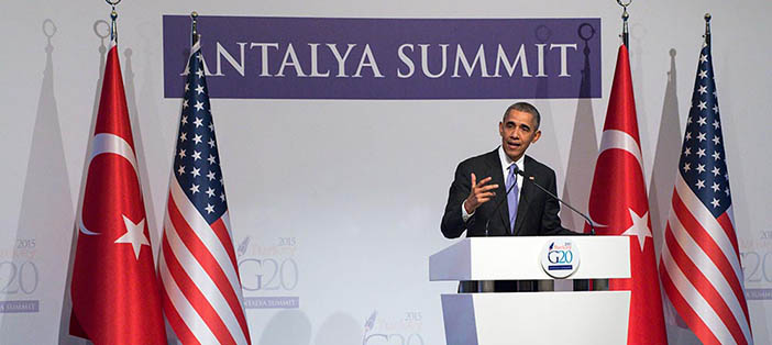 Пресс-конференция Барака Обамы на саммите «Большой двадцадки» в Турции
