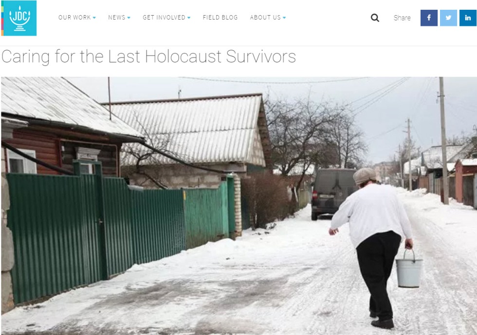 "Caring for the last survivors of the Holocaust." Photo from the site "Gyonta".