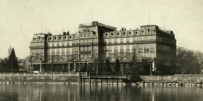 Штаб-квартира Лиги Наций на берегу Женевского озера. 1920-е гг