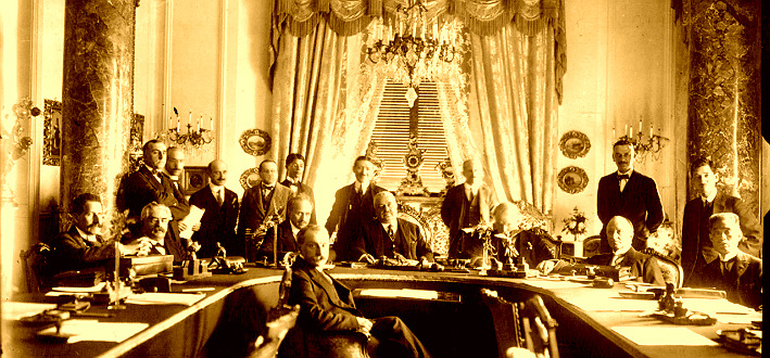 Заседание держав-победительниц на конференции в Сан-Ремо. 1920 г.