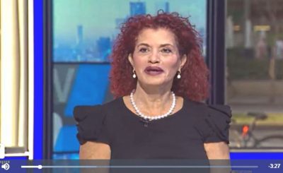 Адвокат Пнина Гай разъясняет в телестудии Walla позицию прокуратуры по поводу требования Ларисы Амир о пересмотре дела